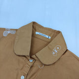 mina perhonen Ms1302 chouho コットン 刺繍 サイズ36 ブラウス シャツ オレンジ レディース ミナペルホネン【中古】5-1217M∞