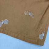 mina perhonen Ms1302 chouho コットン 刺繍 サイズ36 ブラウス シャツ オレンジ レディース ミナペルホネン【中古】5-1217M∞