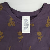 mina perhonen laundry bonheur ra3106 刺繍 サイズ38 半袖 コットン ワンピース パープル レディース ミナペルホネンランドリー【中古】6-0228M∞
