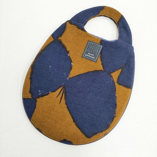 mina perhonen va9101 slow dance uzura bag ウズラ トートバッグ ブラウン ネイビー レディース ミナペルホネン【中古】5-1122G∞