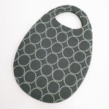 mina perhonen ua9766 tambourine 刺繍 ウール エッグバッグ トートバッグ グリーン レディース ミナペルホネン【中古】5-1122G∞