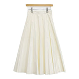 MM6/Maison Margiela コーティングプリーツスカート ロングスカート アイボリー レディース エムエム6/メゾンマルジェラ【中古】5-1207M∞