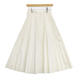 MM6/Maison Margiela コーティングプリーツスカート ロングスカート アイボリー レディース エムエム6/メゾンマルジェラ【中古】5-1207M∞