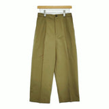 MARGARET HOWELL 新品 PLAIN WEAVE COTTON LINEN 定価38500円 サイズ2 パンツ 25SS カーキ レディース マーガレットハウエル【中古】5-0908M♪