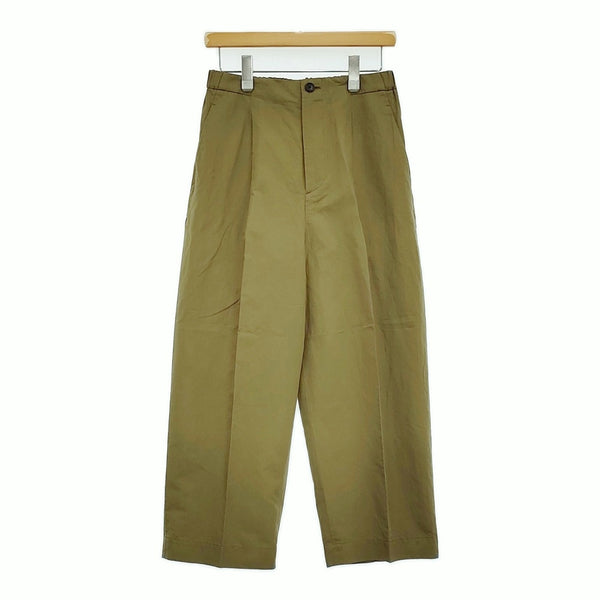 MARGARET HOWELL 新品 PLAIN WEAVE COTTON LINEN 定価38500円 サイズ2 パンツ 25SS カーキ レディース マーガレットハウエル【中古】5-0908M♪