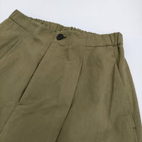 MARGARET HOWELL 新品 PLAIN WEAVE COTTON LINEN 定価38500円 サイズ2 パンツ 25SS カーキ レディース マーガレットハウエル【中古】5-0908M♪