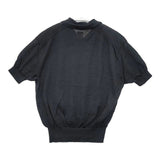 BATONER チョマポロショートスリーブニット 定価28600円 BN-25SL-051 ラミー ポロシャツ ブラック レディース バトナー【中古】6-0426S∞