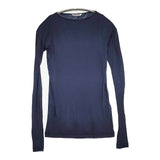 AURALEE A00T05HF SUPER HIGH GAUGE SHEER RIB BOAT L/S 定価13200円 長袖Ｔシャツ カットソー ロンＴ ネイビー レディース オーラリー【中古】5-1207M∞