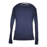 AURALEE A00T05HF SUPER HIGH GAUGE SHEER RIB BOAT L/S 定価13200円 長袖Ｔシャツ カットソー ロンＴ ネイビー レディース オーラリー【中古】5-1207M∞