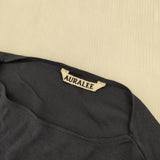 AURALEE A00T05HF SUPER HIGH GAUGE SHEER RIB BOAT L/S 定価13200円 長袖Ｔシャツ カットソー ロンＴ ネイビー レディース オーラリー【中古】5-1207M∞