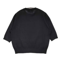 CABaN 新品 ファインポリエステルハーフスリーブポケットカーディガン サイズS 定価27500円 25SS ブラック レディース キャバン【中古】5-0908M♪