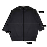CABaN 新品 ファインポリエステルハーフスリーブポケットカーディガン サイズS 定価27500円 25SS ブラック レディース キャバン【中古】5-0908M♪