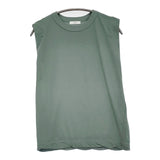 ATON 新品 FRESCA SINGLE JERSEY タンクトップ 定価13200円 ノースリーブ カットソー 25SS グリーン レディース エイトン【中古】5-0908S♪
