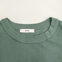 ATON 新品 FRESCA SINGLE JERSEY タンクトップ 定価13200円 ノースリーブ カットソー 25SS グリーン レディース エイトン【中古】5-0908S♪