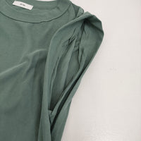 ATON 新品 FRESCA SINGLE JERSEY タンクトップ 定価13200円 ノースリーブ カットソー 25SS グリーン レディース エイトン【中古】5-0908S♪