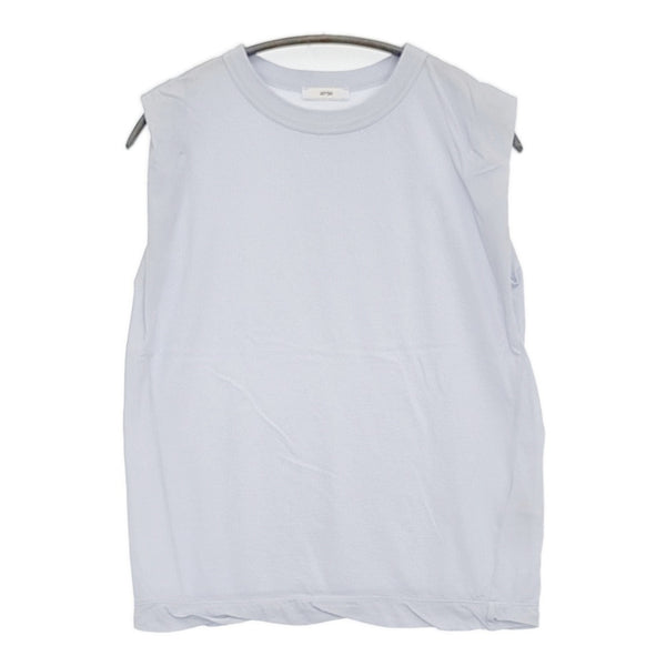 ATON 新品 FRESCA SINGLE JERSEY タンクトップ 定価13200円 ノースリーブ カットソー 25SS ライトブルー レディース エイトン【中古】5-0908S♪