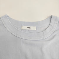 ATON 新品 FRESCA SINGLE JERSEY タンクトップ 定価13200円 ノースリーブ カットソー 25SS ライトブルー レディース エイトン【中古】5-0908S♪