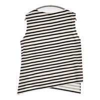IENA sese 新品 ボーダープリントプルオーバー 定価15400円 ノースリーブ カットソー 25SS ネイビー ホワイト レディース イエナ【中古】5-0908S♪