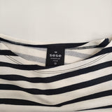 IENA sese 新品 ボーダープリントプルオーバー 定価15400円 ノースリーブ カットソー 25SS ネイビー ホワイト レディース イエナ【中古】5-0908S♪