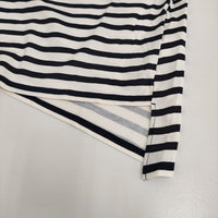 IENA sese 新品 ボーダープリントプルオーバー 定価15400円 ノースリーブ カットソー 25SS ネイビー ホワイト レディース イエナ【中古】5-0908S♪