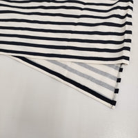 IENA sese 新品 ボーダープリントプルオーバー 定価15400円 ノースリーブ カットソー 25SS ネイビー ホワイト レディース イエナ【中古】5-0908S♪