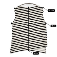 IENA sese 新品 ボーダープリントプルオーバー 定価15400円 ノースリーブ カットソー 25SS ネイビー ホワイト レディース イエナ【中古】5-0908S♪