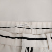 GALERIE VIE ドローイングラインプリントイージータックパンツ 定42900円 25SS アイボリー ブラック レディース ギャルリーヴィー【中古】5-0908M♪