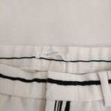 GALERIE VIE ドローイングラインプリントイージータックパンツ 定42900円 25SS アイボリー ブラック レディース ギャルリーヴィー【中古】5-0908M♪
