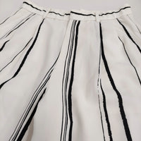 GALERIE VIE ドローイングラインプリントイージータックパンツ 定42900円 25SS アイボリー ブラック レディース ギャルリーヴィー【中古】5-0908M♪