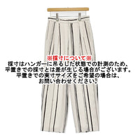 GALERIE VIE ドローイングラインプリントイージータックパンツ 定42900円 25SS アイボリー ブラック レディース ギャルリーヴィー【中古】5-0908M♪