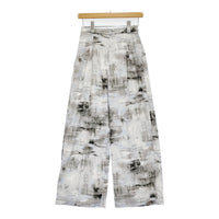 JOURNAL STANDARD ドローイングプリントパンツ 38 定価15400円 25SS グレー ライトブルー レディース ジャーナルスタンダード【中古】5-0908M♪