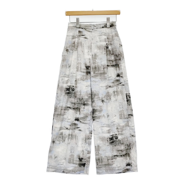 JOURNAL STANDARD ドローイングプリントパンツ 38 定価15400円 25SS グレー ライトブルー レディース ジャーナルスタンダード【中古】5-0908M♪