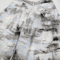 JOURNAL STANDARD ドローイングプリントパンツ 38 定価15400円 25SS グレー ライトブルー レディース ジャーナルスタンダード【中古】5-0908M♪