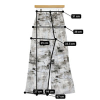 JOURNAL STANDARD ドローイングプリントパンツ 38 定価15400円 25SS グレー ライトブルー レディース ジャーナルスタンダード【中古】5-0908M♪
