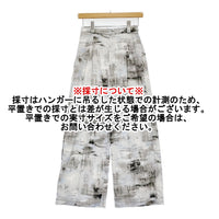 JOURNAL STANDARD ドローイングプリントパンツ 38 定価15400円 25SS グレー ライトブルー レディース ジャーナルスタンダード【中古】5-0908M♪