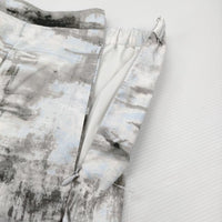 JOURNAL STANDARD ドローイングプリントパンツ 38 定価15400円 25SS グレー ライトブルー レディース ジャーナルスタンダード【中古】5-0908M♪