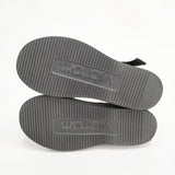 FOOTWORKS フットワークス レザーサンダル 定価52800円 24cm アンクルベルト サンダル ブラック レディース【中古】6-0417S◎