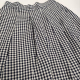 saqui vichy long skirt 38 20SS10 コットンシルク ギンガムチェック フレア ロングスカート ネイビー ホワイト レディース サキ【中古】5-0902M♪