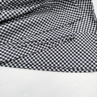 saqui vichy long skirt 38 20SS10 コットンシルク ギンガムチェック フレア ロングスカート ネイビー ホワイト レディース サキ【中古】5-0902M♪