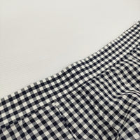 saqui vichy long skirt 38 20SS10 コットンシルク ギンガムチェック フレア ロングスカート ネイビー ホワイト レディース サキ【中古】5-0902M♪