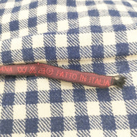 DANIELA GREGIS ウール リバーシブル ギンガムチェック トートバッグ ネイビー ベージュ レディース ダニエラグレジス【中古】5-1001T◎