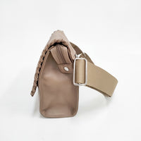 ear papillonner ワイドテープショルダーバッグ レザー 革 ショルダーバッグ ベージュ レディース イアパピヨネ【中古】5-1001G◎