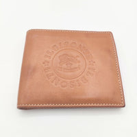 IL BISONTE 二つ折り レザー 革 小銭入れあり 二つ折り財布 ベージュ レディース イルビゾンテ【中古】5-1012G∞