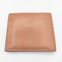 IL BISONTE 二つ折り レザー 革 小銭入れあり 二つ折り財布 ベージュ レディース イルビゾンテ【中古】5-1012G∞