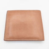 IL BISONTE 二つ折り レザー 革 小銭入れあり 二つ折り財布 ベージュ レディース イルビゾンテ【中古】5-1012G∞