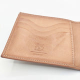 IL BISONTE 二つ折り レザー 革 小銭入れあり 二つ折り財布 ベージュ レディース イルビゾンテ【中古】5-1012G∞