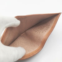 IL BISONTE 二つ折り レザー 革 小銭入れあり 二つ折り財布 ベージュ レディース イルビゾンテ【中古】5-1012G∞