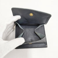 IL BISONTE 24SS 2つ折り レザー 革 二つ折り財布 ネイビー レディース イルビゾンテ【中古】5-1001G◎