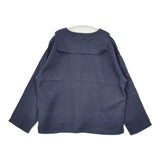 ORCIVAL リネン セーラーカラー プルオーバー OR-B0057 YLM ブラウス シャツ ネイビー レディース オーシバル/オーチバル【中古】6-0307M∞