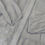 DRESSTERIOR ティアードブラウス 定価19800円 キュプラコットン 長袖シャツ ブルー レディース ドレステリア【中古】5-1218M∞